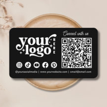 Maak verbinding met ons Social Media QR Code Black