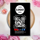 Maak verbinding met ons Social Media QR Code Black Visitekaartje