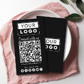 Maak verbinding met ons Social Media QR Code Black Visitekaartje