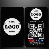 Maak verbinding met ons Social Media QR Code Black Visitekaartje