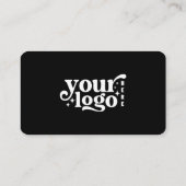 Maak verbinding met ons Social Media QR Code Black Visitekaartje (Achterkant)