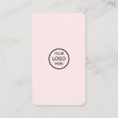 Maak verbinding met ons Social Media QR Code roze Visitekaartje (Achterkant)