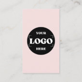 Maak verbinding met ons Social Media QR Code roze Visitekaartje (Achterkant)