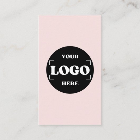 Maak verbinding met ons Social Media QR Code roze Visitekaartje (Achterkant)