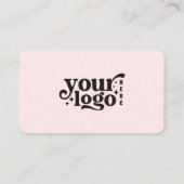 Maak verbinding met ons Social Media QR Code roze Visitekaartje (Achterkant)