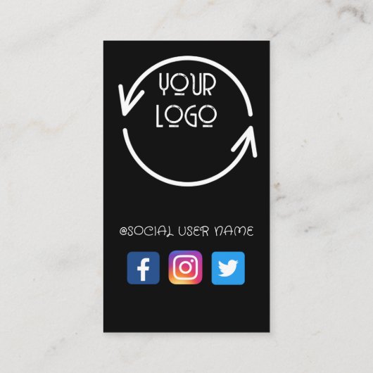 Maak verbinding met ons, sociale media QR Code Bla Visitekaartje (Achterkant)