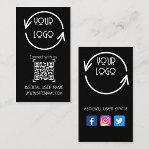 Maak verbinding met ons, sociale media QR Code Bla Visitekaartje