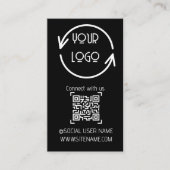 Maak verbinding met ons, sociale media QR Code Bla Visitekaartje (Voorkant)