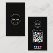 Maak verbinding met ons | Sociale media — QR-code  Visitekaartje (Voorkant / Achterkant)