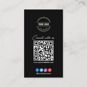 Maak verbinding met ons Sociale media — QR-code Visitekaartje
