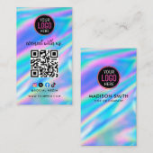 Maak verbinding met ons | Sociale media — QR-code  Visitekaartje (Voorkant / Achterkant)