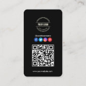 Maak verbinding met ons | Sociale media — QR-code  Visitekaartje (Achterkant)