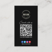 Maak verbinding met ons | Sociale media — QR-code Visitekaartje (Voorkant)