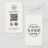 Maak verbinding met ons | Sociale media QR-code Wi Visitekaartje (Voorkant / Achterkant)