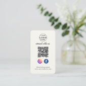Maak verbinding met ons | Sociale media QR-code Wi Visitekaartje (Staand voorkant)
