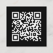 Maak verbinding met ons | Sociale media QR-code zw Vierkante Visitekaartje (Achterkant)
