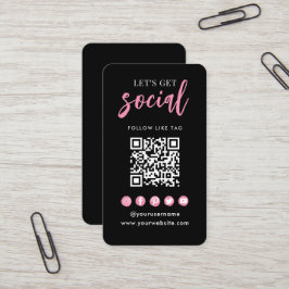Maak verbinding met ons sociale media QR-code zwar Visitekaartje