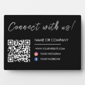 Maak verbinding met ons Website Qr Code Social Med Fotoplaat (voorkant)
