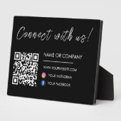 Maak verbinding met ons Website Qr Code Social Med Fotoplaat (Zijkant)