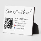Maak verbinding met ons Website Qr Code Social Med Fotoplaat (Zijkant)