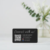 Maak verbinding met ons Website Qr Code Social Med Visitekaartje (Staand voorkant)