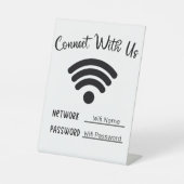 Maak verbinding met ons Wifi Reclamebord Met Voetstuk (Voorkant)