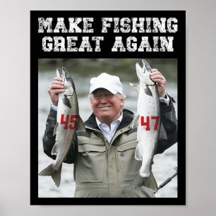 Maak Vissen Groot Again Trump 2024 Poster