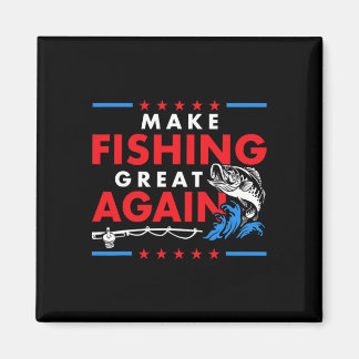 Maak vissen weer geweldig Funny Fisherman Fisher  Magneet