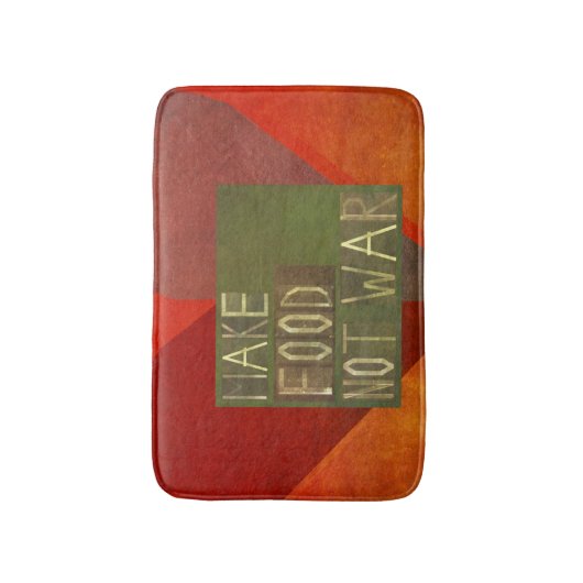 Maak voedsel geen oorlog badmat (Voorkant Verticaal)