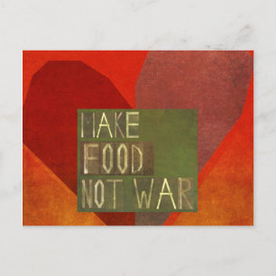 Maak voedsel geen oorlog briefkaart