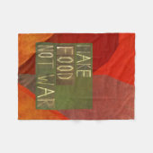 Maak voedsel geen oorlog fleece deken (Voorkant (Horizontaal))