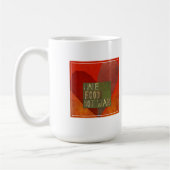 Maak voedsel geen oorlog koffiemok (Links)