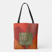 Maak voedsel geen oorlog tote bag (Achterkant)
