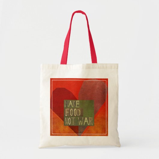 Maak voedsel geen oorlog tote bag (Voorkant)
