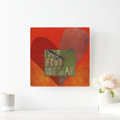 Maak voedsel geen oorlog vierkante klok (Huis)