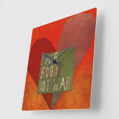 Maak voedsel geen oorlog vierkante klok (Hoek)