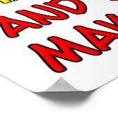 Maak volwassene stop grappig Poster (Hoek)