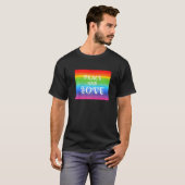 Maak vrede geen oorlog kleurrijke vrede en liefde  t-shirt (Voorkant volledig)