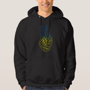 Maak vrede niet oorlog vredesteken symbool 5 hoodie