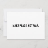 Maak vrede niet oorlog wit zwart minimalistische k (Voorkant)