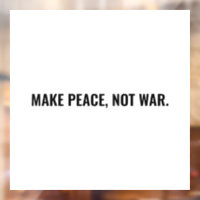 Maak vrede niet oorlog wit zwart minimalistische k
