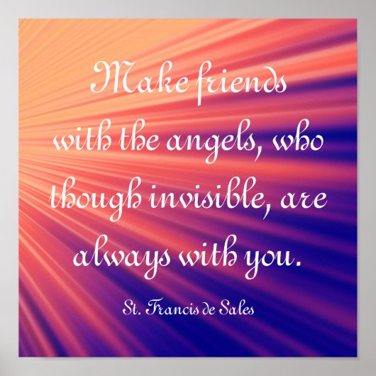 Maak vrienden met de Angels St Francis Quote Poster (Voorkant)
