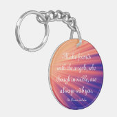 Maak vrienden met de Angels St Francis Quote Sleutelhanger (Voorkant Links)