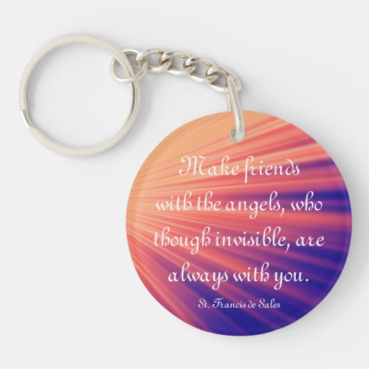 Maak vrienden met de Angels St Francis Quote Sleutelhanger (Voorkant)
