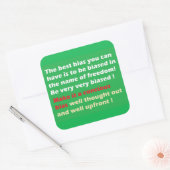 Maak vrijheid weer groot vierkante sticker (Envelop)