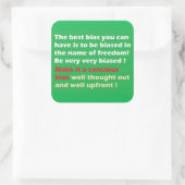 Maak vrijheid weer groot vierkante sticker (Tas)