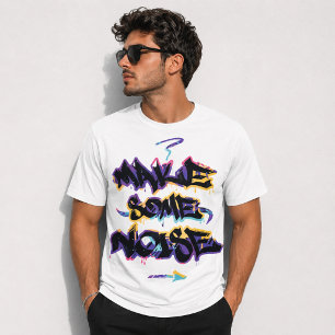 Maak Wat Lawaai Urban Graffiti Drip Lettering T-shirt