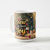 Maak wat vreugde kerstmis klaar koffiemok (Voorkant links)