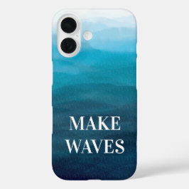 Maak Waves, Turquoise Blue Zee Phone Case, Ocean iPhone 16 Hoesje