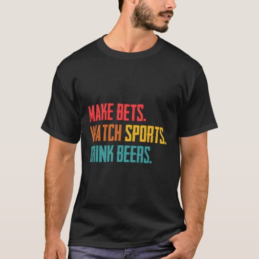Maak weddenschappen kijken Sport Drink Beers Sport T-shirt (Voorkant)